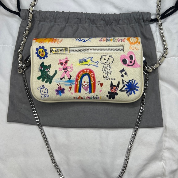 Rock Nano Humberto Cruz Crossbody - Zadig & Voltaire - Leather - Beige - Picture 4 of 16